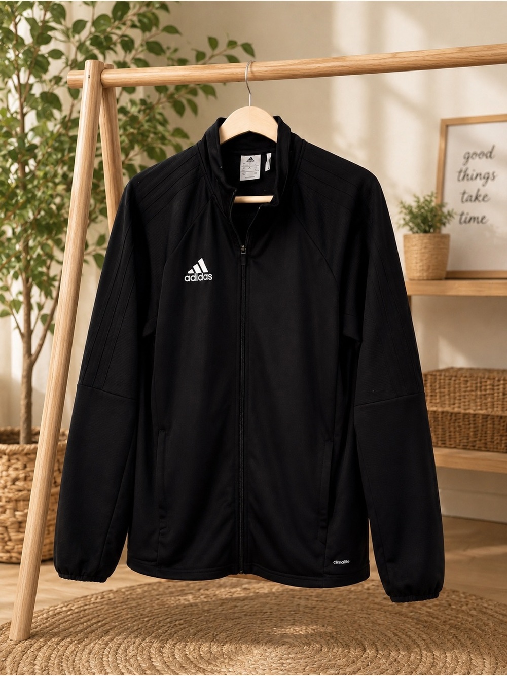 Men’s XL adidas Black Full-Zip Performance Jacket